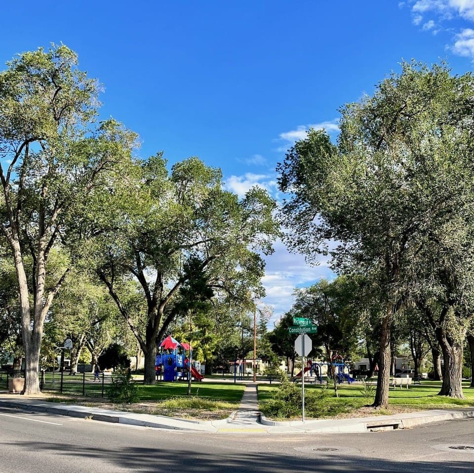 Summit Park across the street to the south.