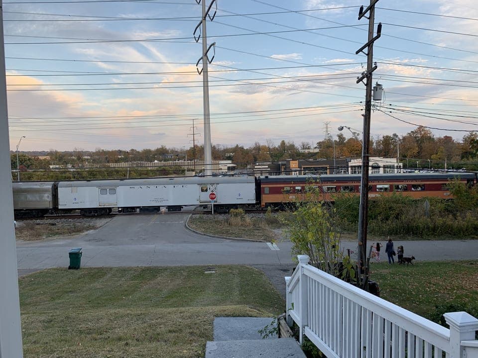 Short dinner/cargo train runs 1-2x per day with ZERO complaints about noise 