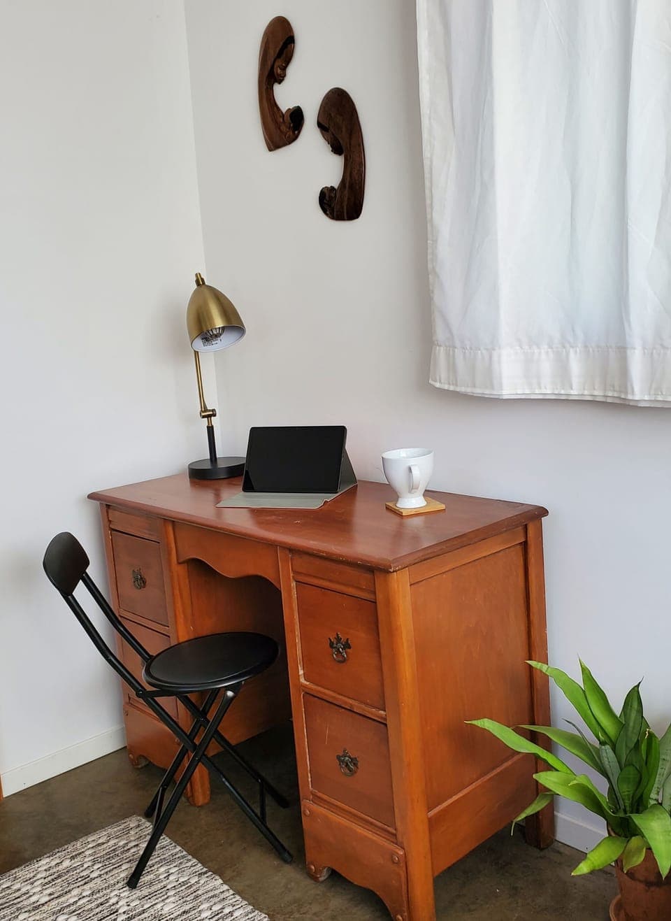 Desk in upstairs bedroom for working away from home.