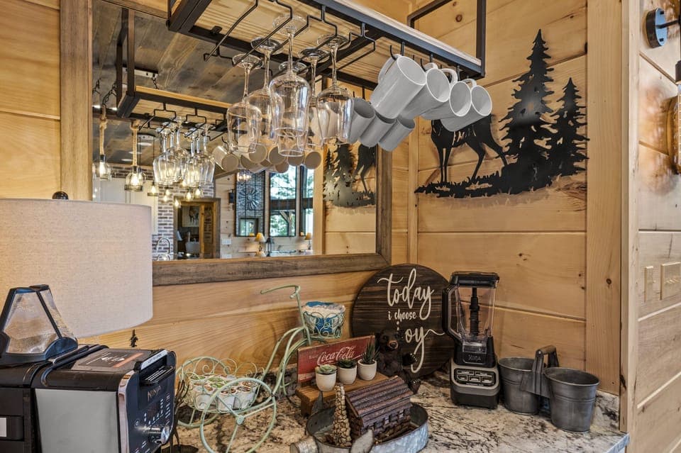 Coffee station also features a blender for more drink options!