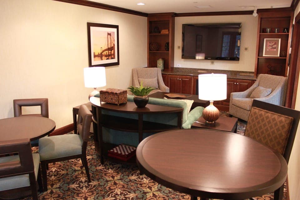 Relax in the communal lounge.