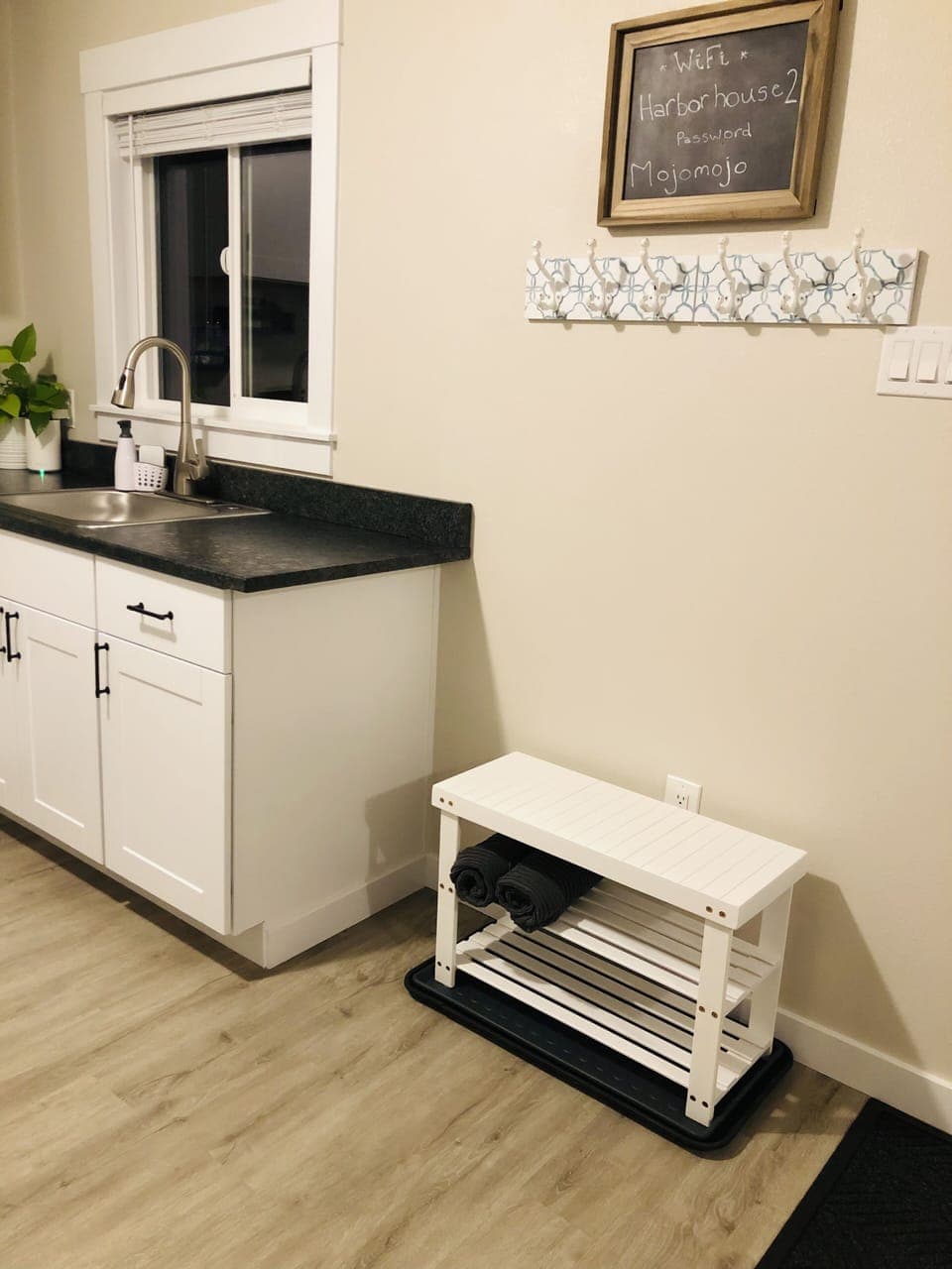 Coat rack and shoe storage