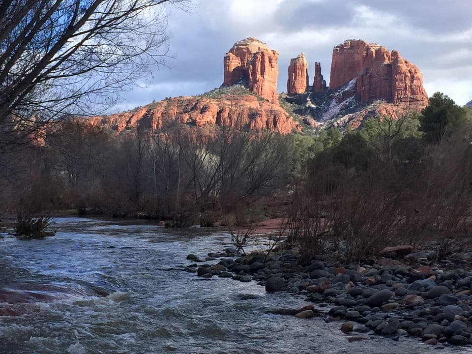 Nearby: Cathedral Rock view from Oak Creek - 10 minute walk to this spot!