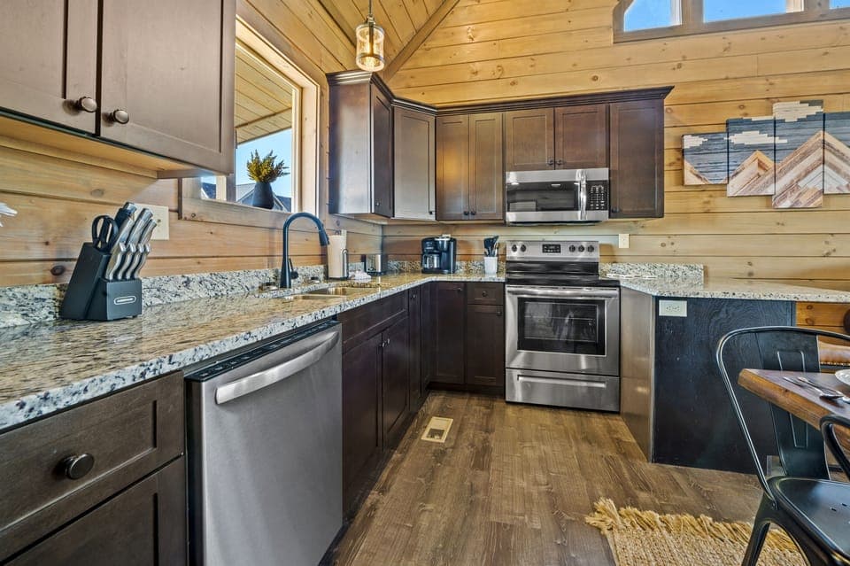 Our kitchen is fully equipped with the appliances and cooking essentials you need for a relaxing and delicious stay.