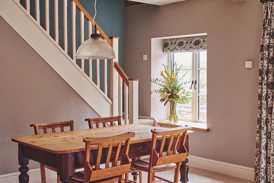 The dining room at Hay Bale Cottage, Worcestershire