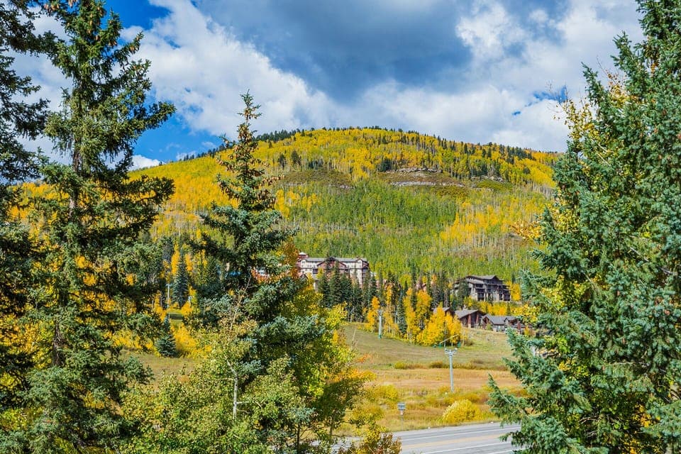 View of Purgatory Ski Resort - right across highway 550