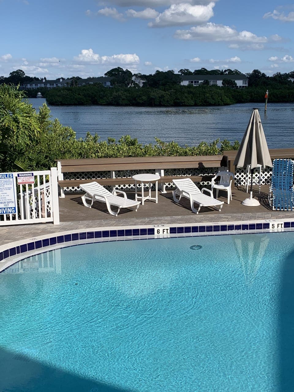 Sea Shell Pool heated pool overlooking the Intracoastal Waterway
