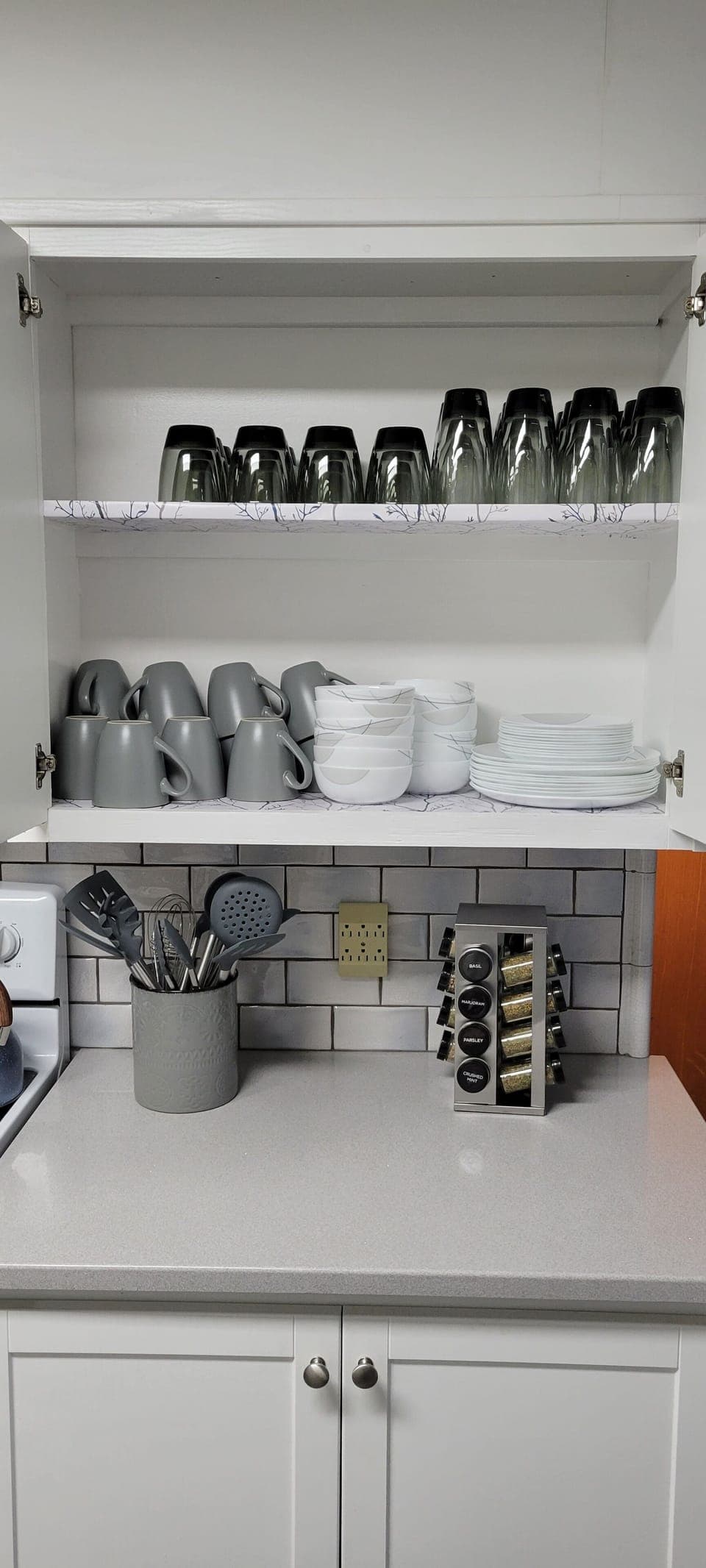 Diningroom dishes cups and glassware for 12