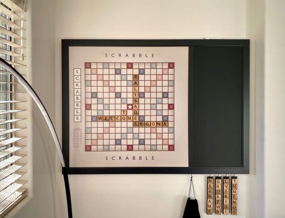 Play a rousing round of Scrabble on the custom-made 3x4 foot magnetic board