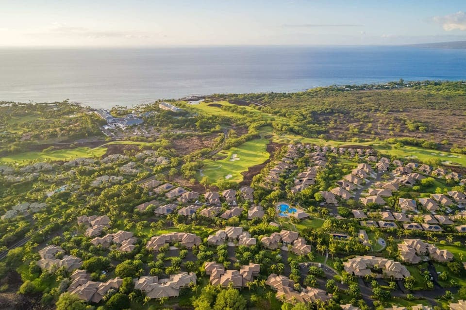Aerial of KaMilo at Mauna Lani.