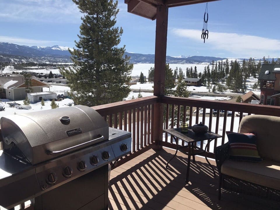 Deck with a grill