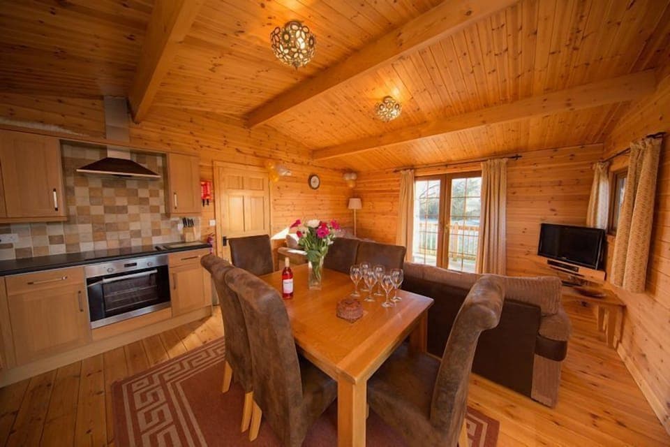 Enjoy the open plan kitchen, dining and living area in Barn Owl