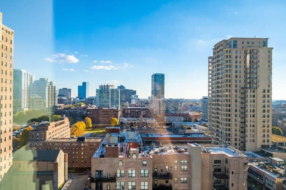 Patio with city view