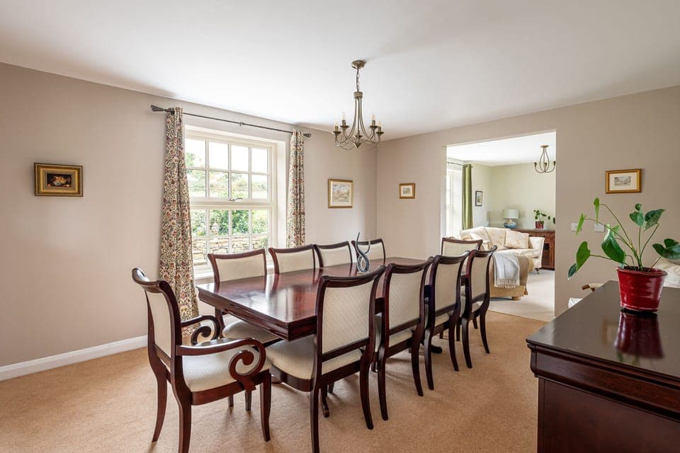 The dining room at Tinkers Folly, Yorkshire