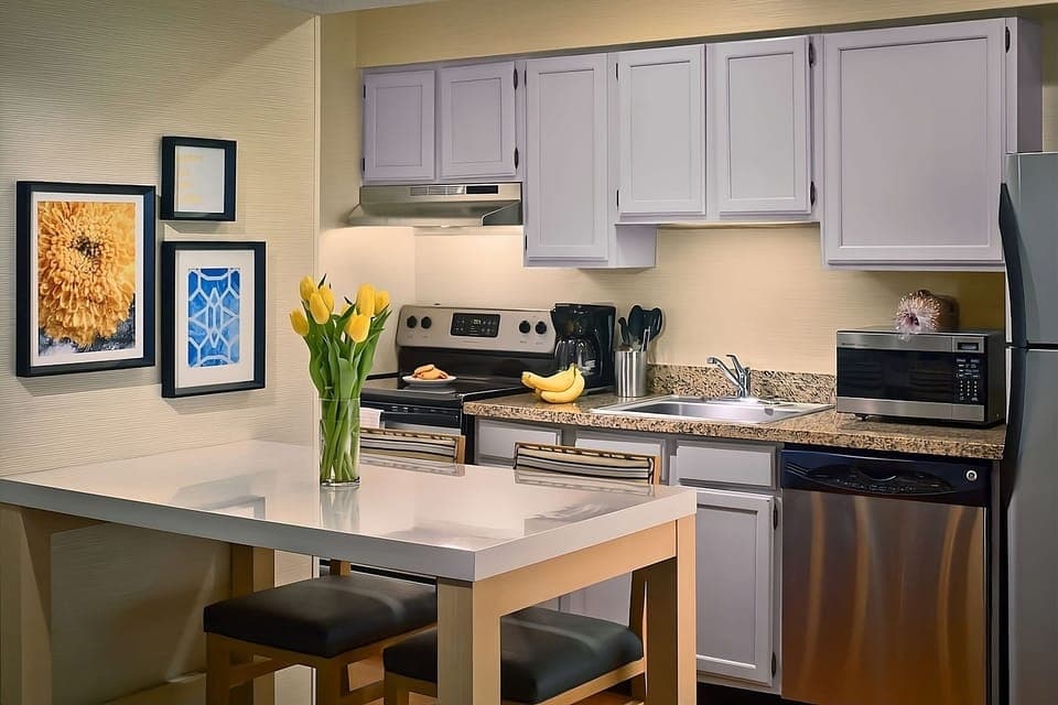 Kitchen. Exact unit will be assigned upon arrival. Views, colors, and decor may vary.