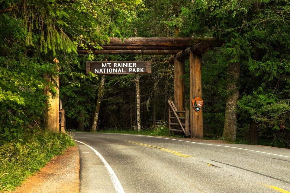 Mt Rainier National Park is 17 miles away.