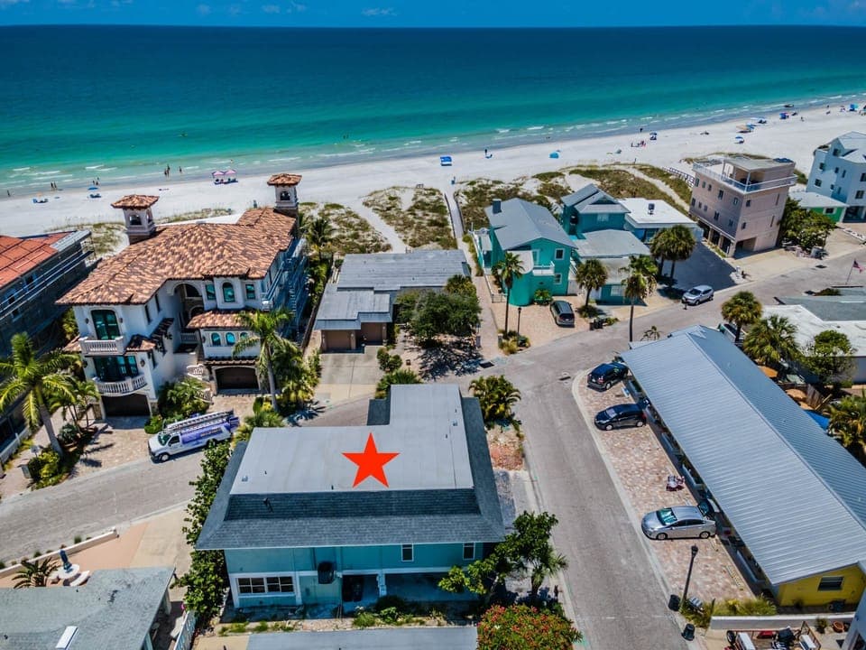 Home is a few steps away from the sand!