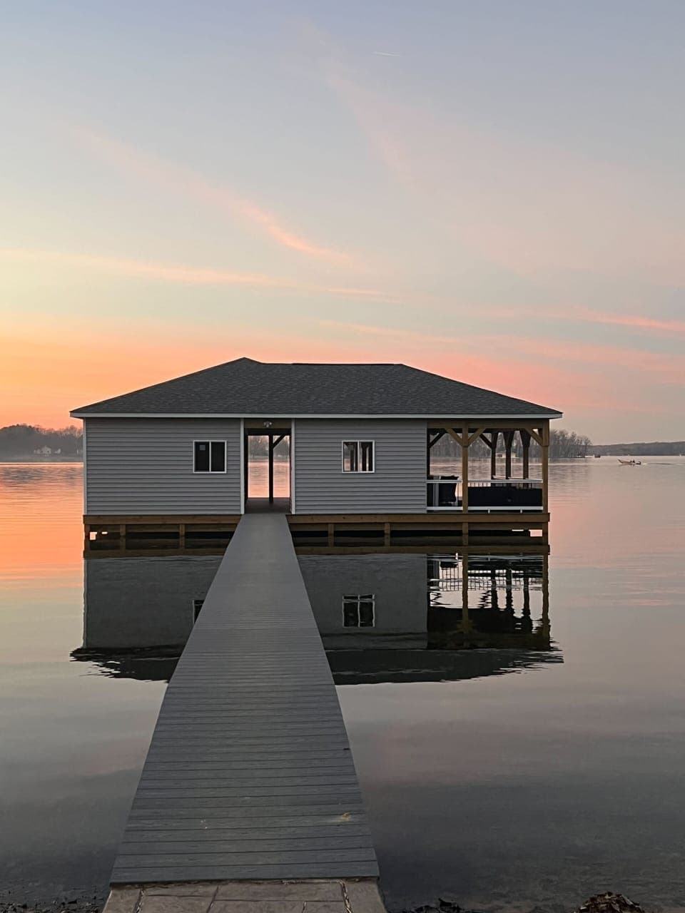 Take in the beauty of sunsets on the dock.