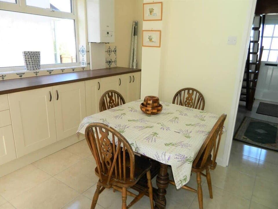 Dining table in kitchen