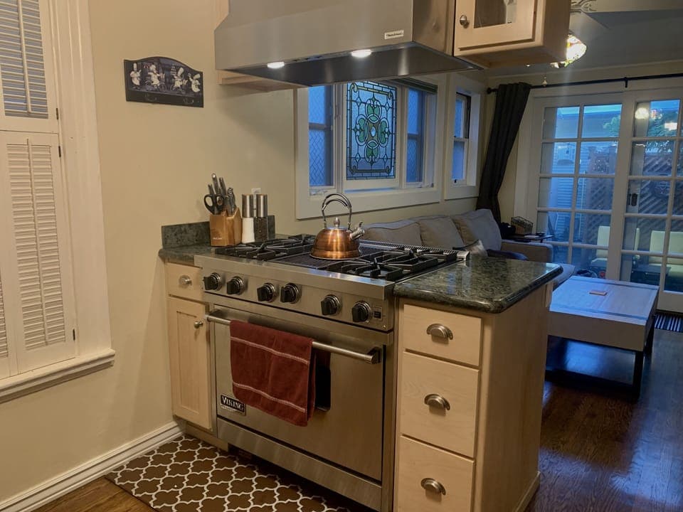 Kitchen with Viking Cooking Stove