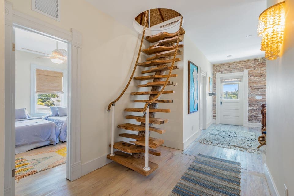 tree staircase to music room
