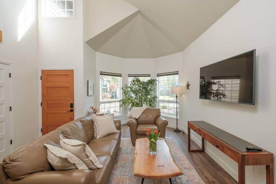 Settle into a comfortable living area designed for gathering and downtime.