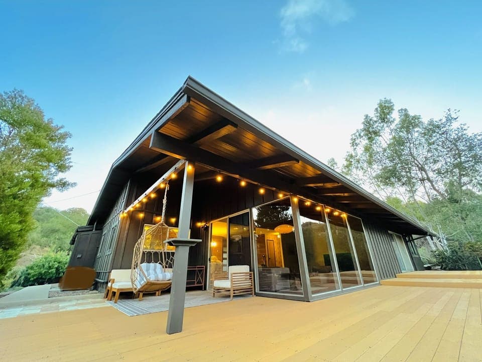 Fully renovated midcentury modern home located in a scenic canyon