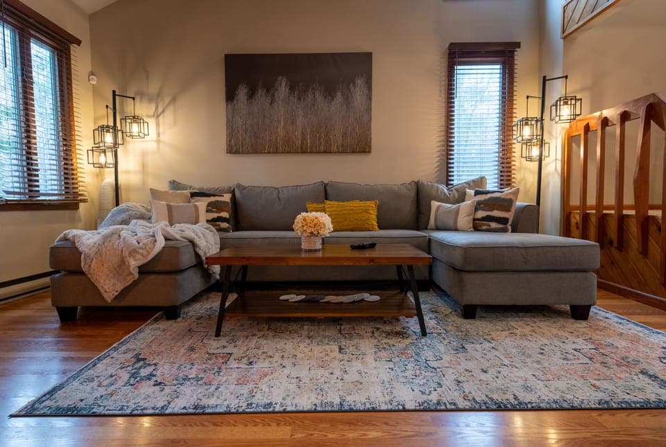 Living rm/fireplace/pull out bed