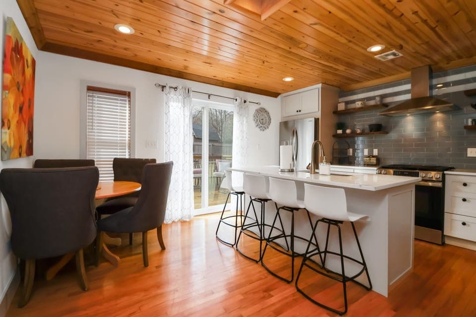 Kitchen essentials for feeding the crew and chilling out.