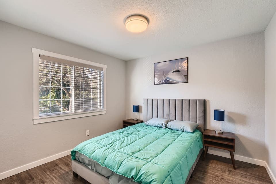 Comfortable bed where you can catch forty winks or aim for a deep sleep