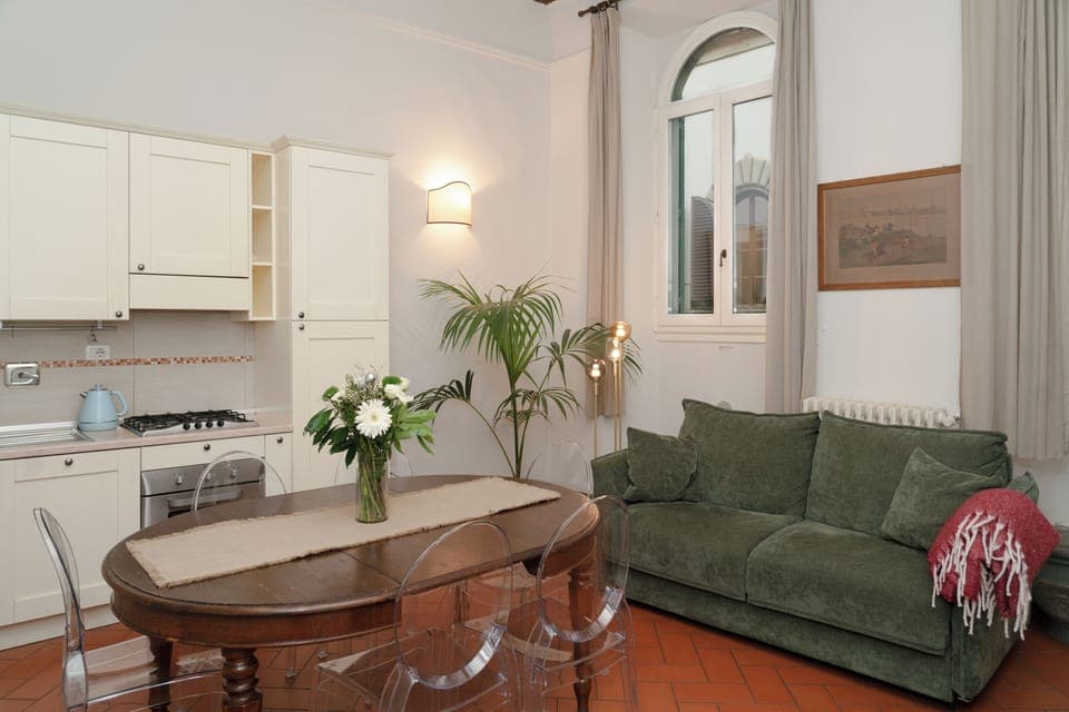 living-room with corner area and kitchen corner