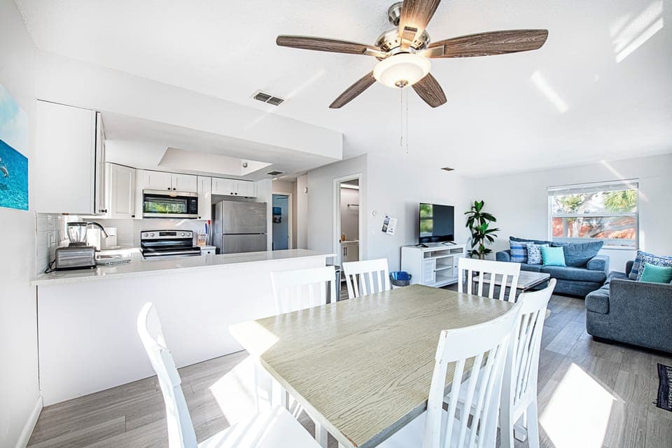 Kitchen counter over Dining Room 
