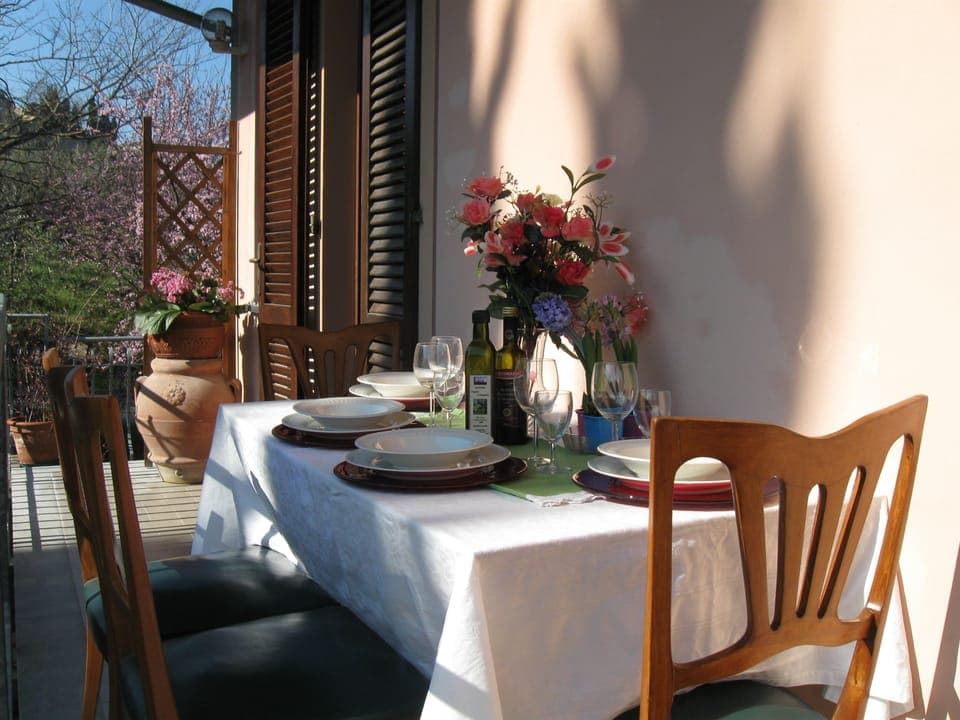 The terrace of the apartment