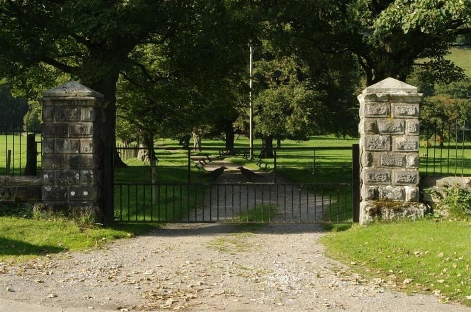 Entrance gate to The Rookery in Bishopdale in the Yorkshire Dales