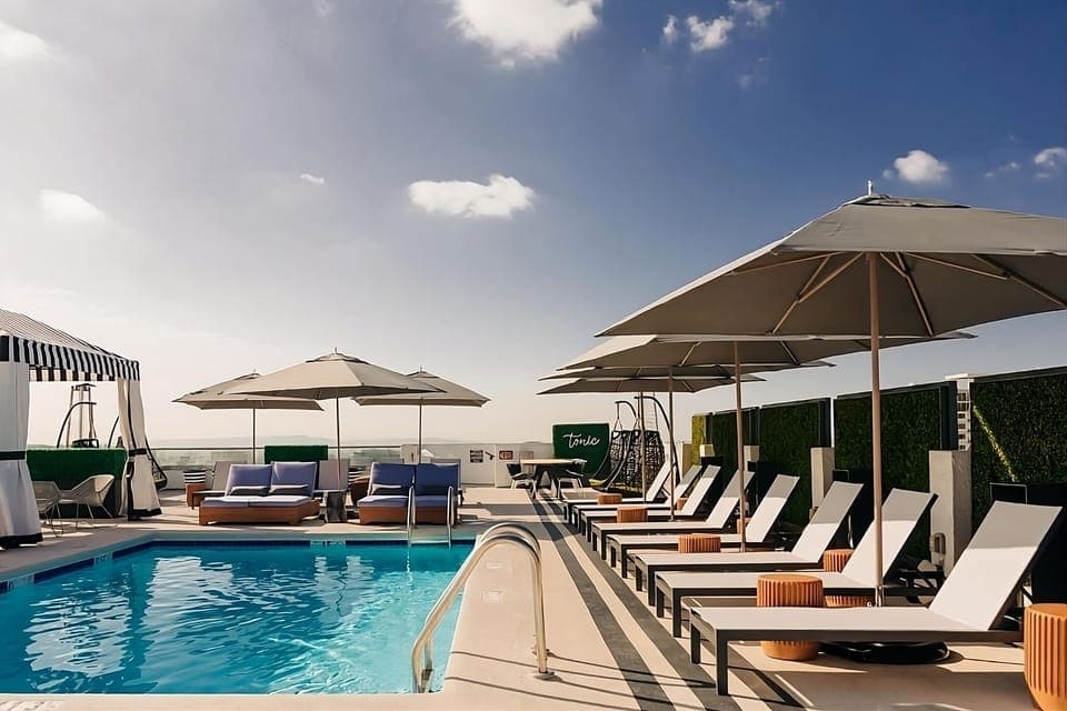 Rooftop pool terrace