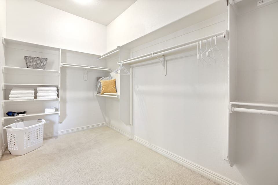 Master closet for your use.