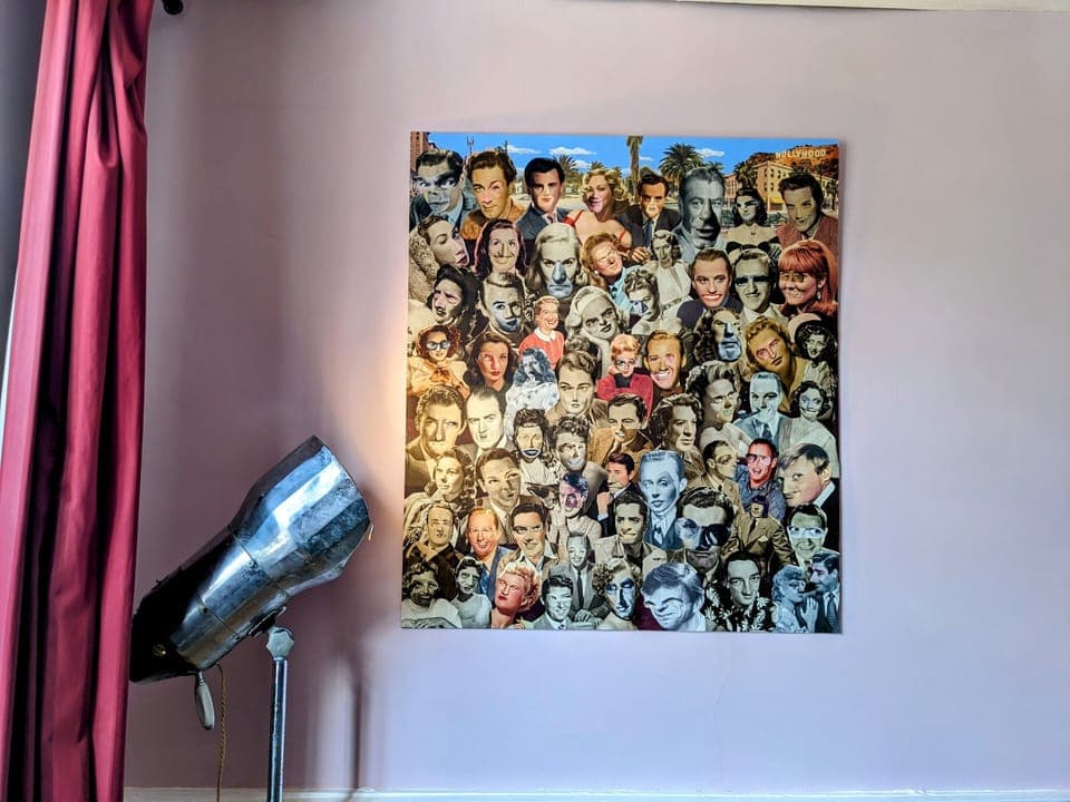 Artwork by Ben Wild collage, 1950s film stars