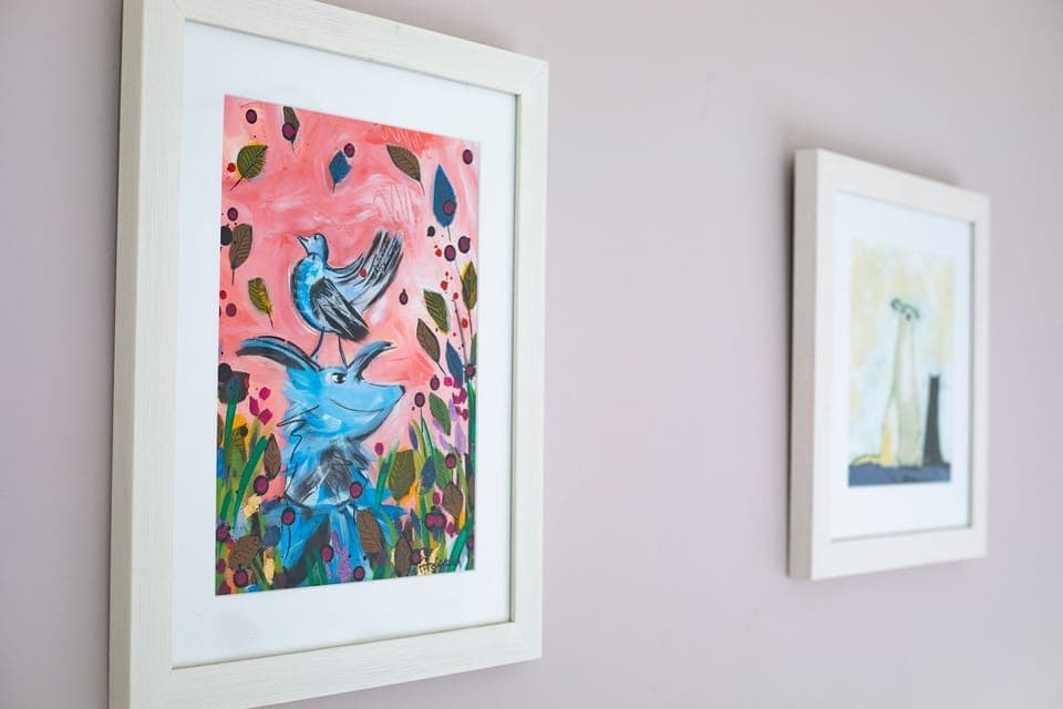 Bedroom dÃ©cor at Woodbury Cottage, Devon