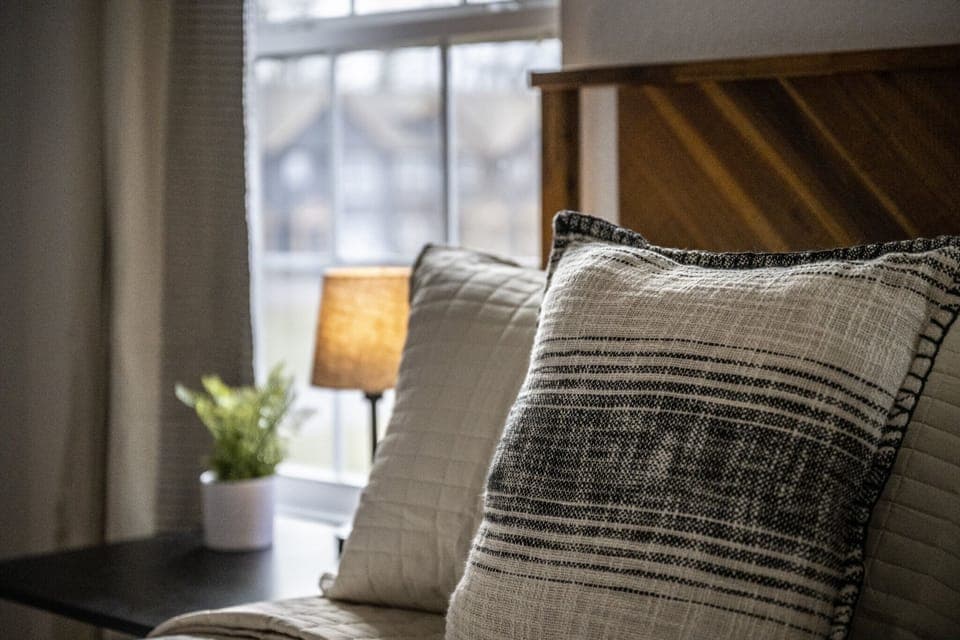 Enjoy abundant natural light and stunning views through large windows, creating a bright and inviting atmosphere in your cozy retreat.