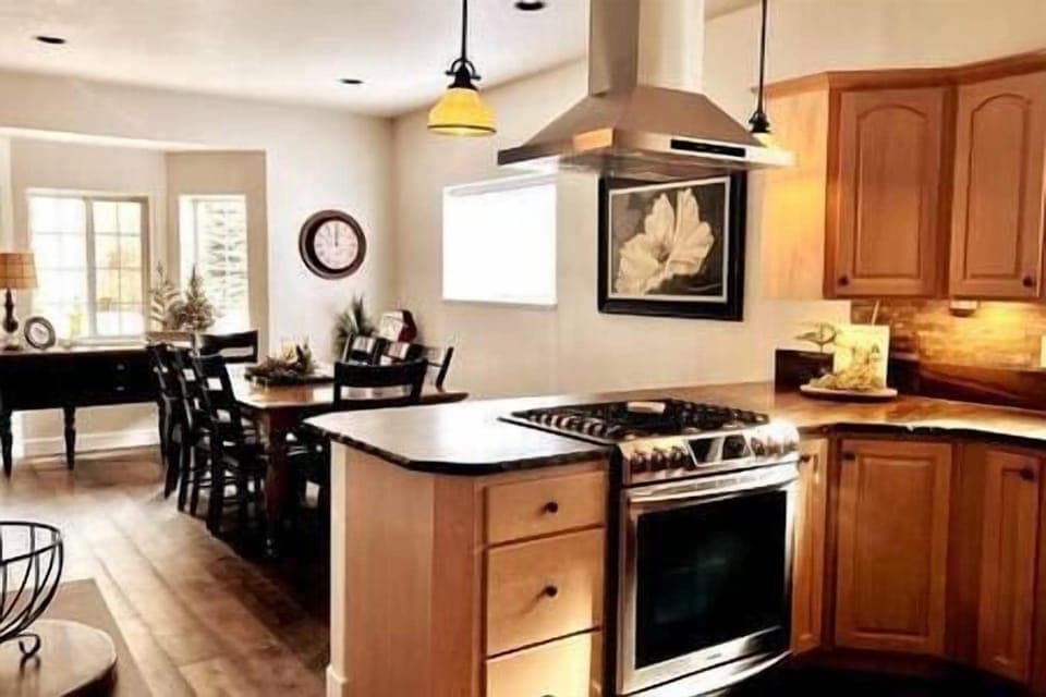 Open concept kitchen is the perfect setup for large families or groups.
