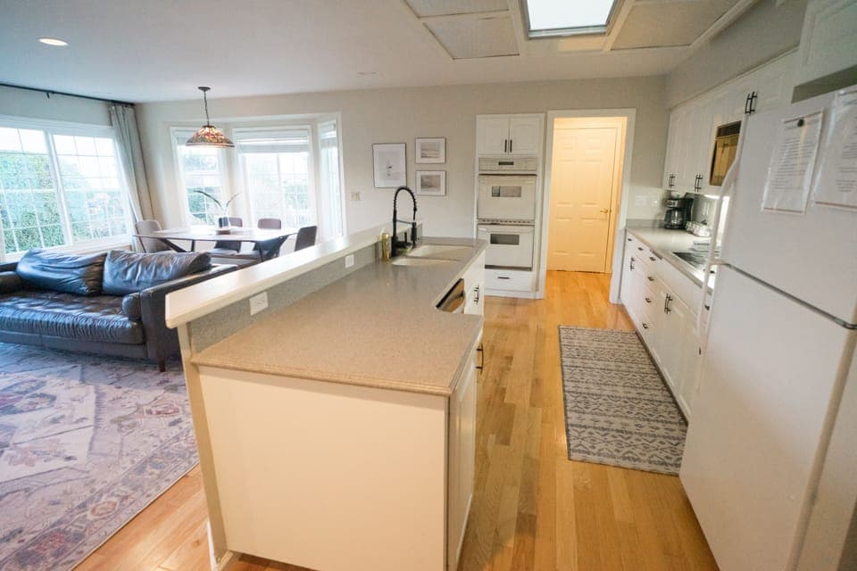 Kitchen, living room & dining room