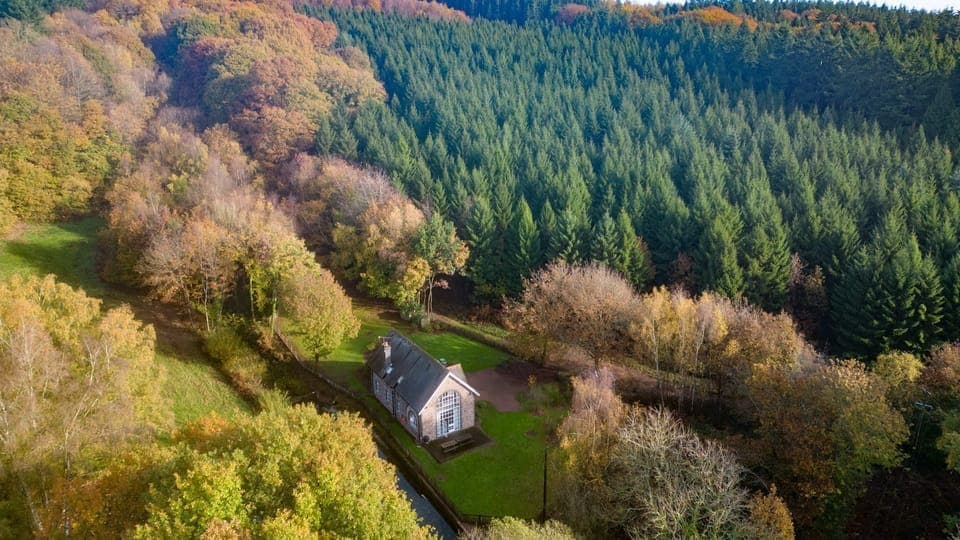 Aerial View, The Old Pump House, Bolthole Retreats