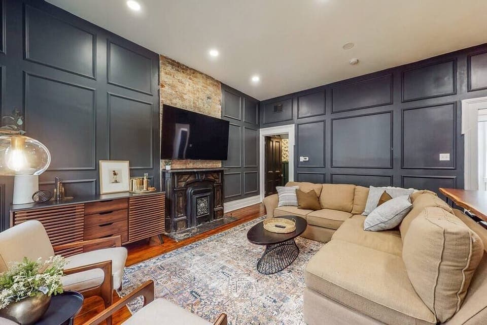 Living Room: Its classic and timeless design creates a cozy atmosphere.