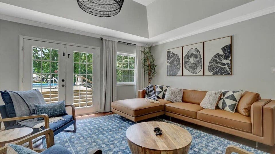 Our cozy living room is perfect for your family to relax and catch up