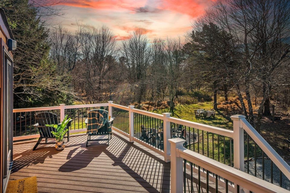 Soak in the moment by relaxing on the upper deck area. So peaceful and soothing
