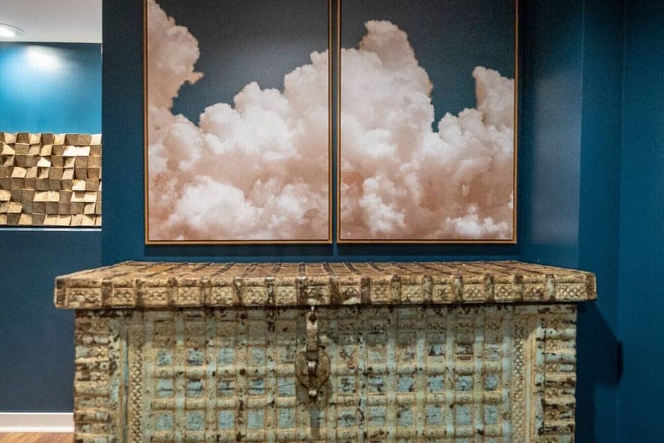 The majority of the furnishings were carefully curated by local artists and vendors.