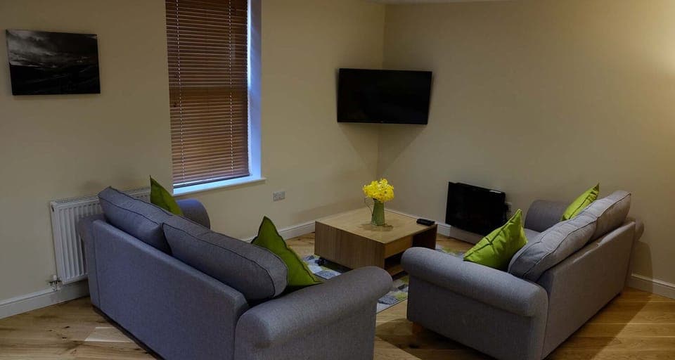 Living room at Mid Wales Holiday Lets Bakehouse Apartment