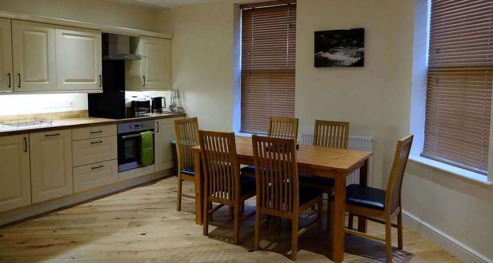 Dining Room at Mid Wales Holiday Lets Bakehouse Apartment