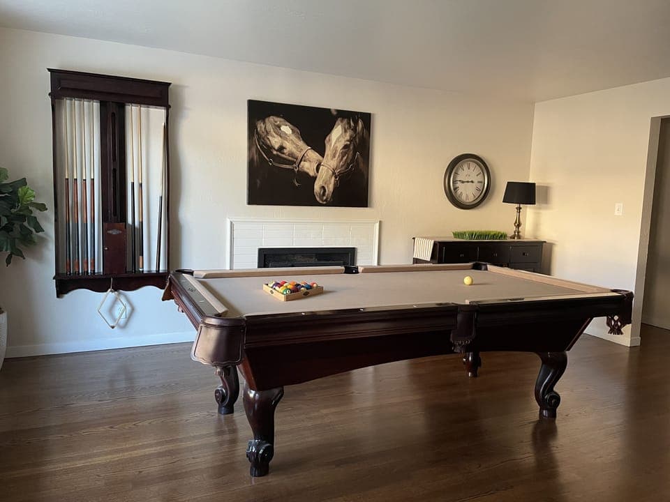 Enjoy a game of pool. 