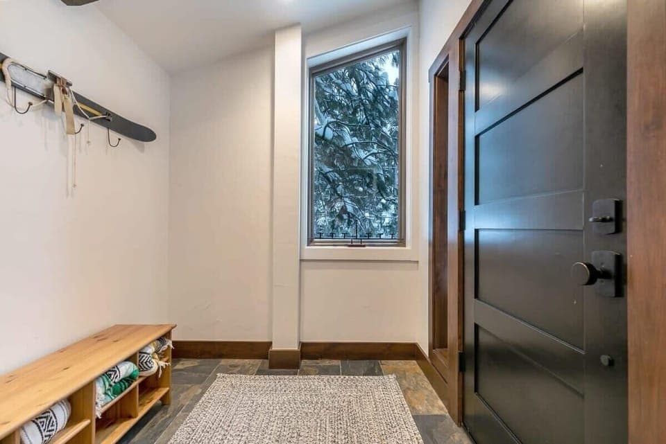 The view into the upper-level entryway where you will find additional storage space for your outdoor gear.